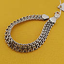 Срібний браслет чоловічий масивний Фараон. Широкий браслет на руку срібло 925. Ширина 10 мм. 19 см, фото 9