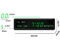 Годинник настільний електронний LED Digital Clock Yixing CX 808 зелений sale