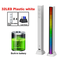 Міні Cвітильник Світлодіодний звукокеруючий RGB єквалайзер з аккумулятором. Білий sale