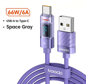 Кабель для швидкої зарядки Toocki 66W USB to Type-C sale