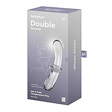Скляний дилдо Satisfyer Double Crystal (Transparent), фото 5