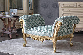 М'яке крісло в стилі Бароко "Верона" на замовлення, м'яке крісло без спинки, класичне крісло від фабрики