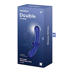 Скляний дилдо Satisfyer Double Crystal (light blue), фото 5