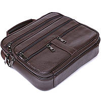 Практичная кожаная мужская сумка Vintage 20670 Коричневый Отличное качество