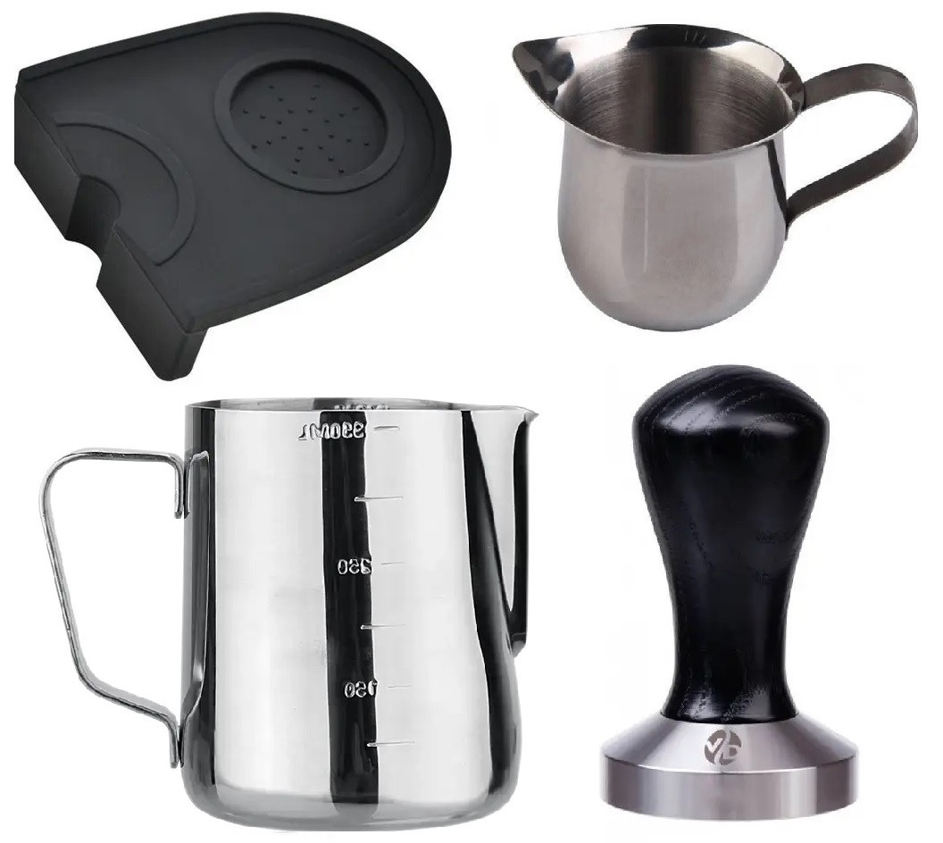 Набір Бариста Barista3 350 з мітками для кавомашини, Килимок/темпер/пітчер/джаг