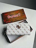 Женский кошельок и портмоне отличное качество Guess Wallet White/Bronze 20 х 11 х 2 см