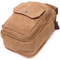 Практичная небольшая мужская сумка из плотного текстиля Vintage 22220 Коричневый Отличное качество