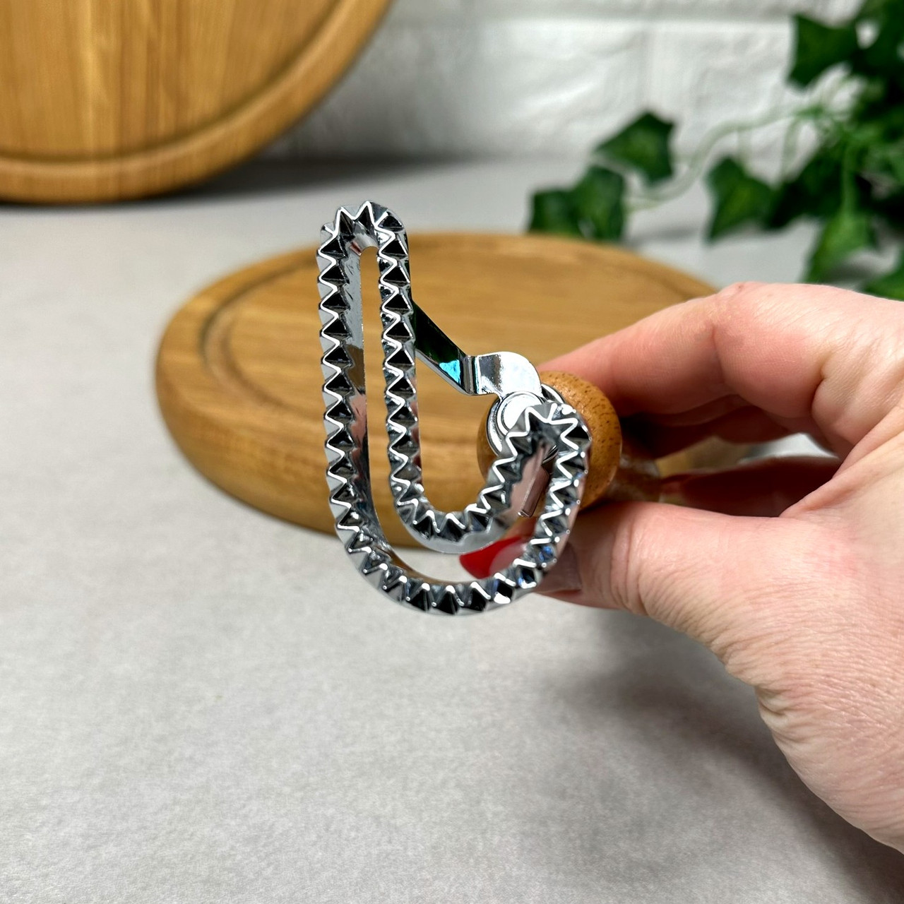 Форма для вирубки тіста з дерев'яною ручкою Новорічний Льодяник