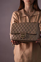 Женская сумочка, клатч отличное качество Chanel 25 beige 25x16x9 Отличное качество