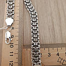 Срібний браслет чоловічий масивний Фараон. Широкий браслет на руку срібло 925. Ширина 10 мм. 19 см, фото 5