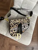 Женская сумочка, клатч отличное качество Christian Dior Saddle Textile Leo 23/21/19