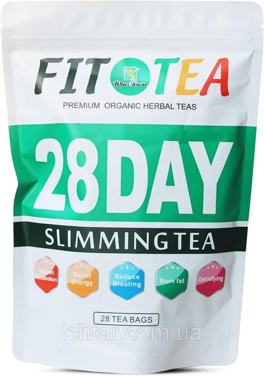 Чай для схуднення Fit Tea 28 day Slimming Tea детоксикаційний чай для схуднення,, фото 1