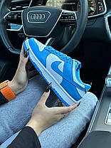 Жіночі кросівки Nike SB Dunk Low PRM White Blue Yellow Кеди Найк СБ Данк Лоу білі низькі шкіра демісезон, фото 6