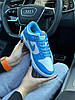 Жіночі кросівки Nike SB Dunk Low PRM White Blue Yellow Кеди Найк СБ Данк Лоу білі низькі шкіра демісезон, фото 7