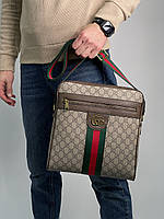 Мужская сумка и барсетка отличное качество Gucci Ophidia GG Large Messenger Bag Beige 28 х 28 х 8 см