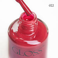 Лак для нігтів темно-червоний Lacquer Nail Polish GLOSS 022, 11 мл