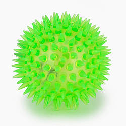 Звук і світлий куля для собак з шипами, Taotaopets 6,5 см 065530 Зелений