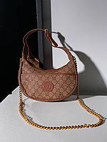 Женская сумочка, клатч отличное качество Gucci Marmont Half-Moon-Shaped Mini Bag Ginger 25 х 13 х 5 см