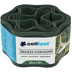 Бордюр садовий хвилястий 10 см х 9 м темно-зелений Cellfast