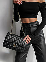 Женская сумочка, клатч отличное качество Chanel 2.55 Black 25х17х8