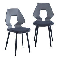 Стульчики стулья 2шт дизайнерские для дома кухни гостиной темно-серый TR75 Германия