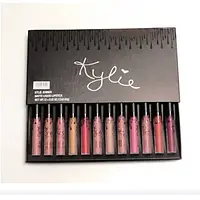 Набор помад KYLIE матовый 12 шт, Набор помад KYLIE Black Matte Edition