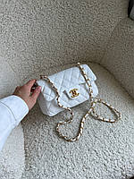 Женская сумочка, клатч отличное качество Chanel 1.55 White