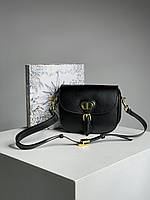 Женская сумочка, клатч отличное качество Dior Bobby Bag Black Smooth Skin Отличное качество