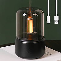 Увлажнитель воздуха с подсветкой от USB, 120 мл, BLACK LAMP, Черный / Электрический аромадифузор для дома