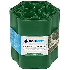 Бордюр садовий хвилястий 20 см х 9 м зелений Cellfast