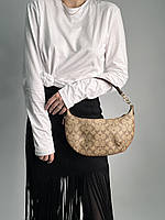 Женская сумочка, клатч отличное качество Coach Payton Hobo In Signature Canvas in Beige 28 х 15 х 5 см