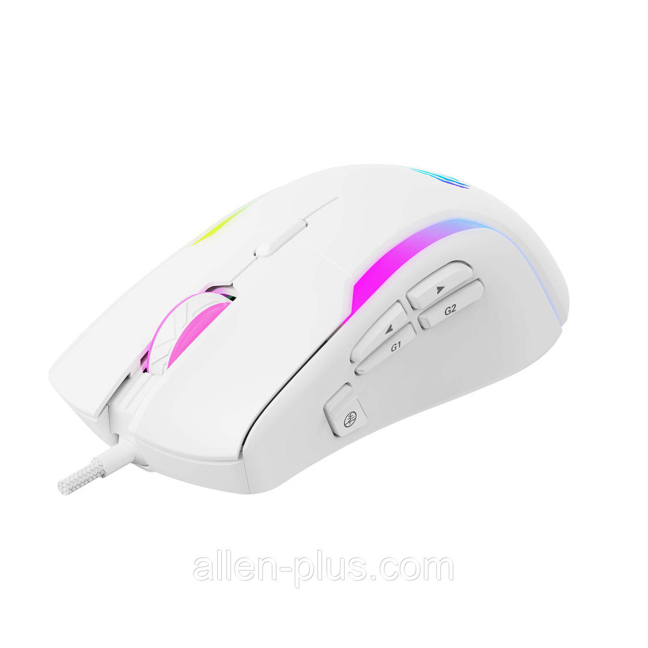 Миша професійна ігрова програмовна HAVIT HV-MS1033 RGB Backlit (8000 DPI) GAMING, USB, white