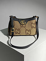 Женская сумочка, клатч отличное качество Gucci Aphrodite Shoulder Bag Brown Textile GG