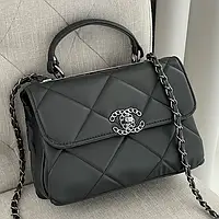 Жіноча сумочка, клатч чудова якість Chanel Classic Black/Black 25 х 15 х 11 см