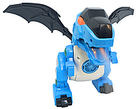 Динозавр робот ходить гарчить пускає пар великий інтерактивний махає крилами та хвостом блакитний Dinosaur