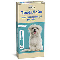 Краплі на холку ProVET «Профілайн» для собак до 4кг, 4 піпетки (інсектоакарицид)