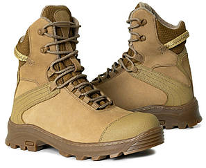 Берці тактичні койот (беж). Берци військові вологостійкі прошиті. Взуття армійське нубук для ЗСУ