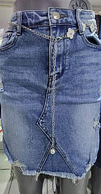 Спідниця джинсова жіноча оптом, 26-32 рр., арт. Si-Rq7992