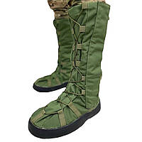 Зимние водонепроницаемые бахилы/ Военные бахилы от дождя для обуви/ Водоотталкивающие чехлы Оливковые