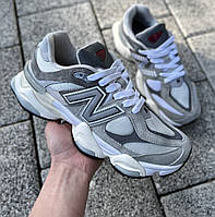 Мужские кроссовки New Balance 9060 Gray замша весна-осень демисезонные. Живое фото