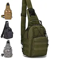 Тактична сумка через плече 6 л хакі
