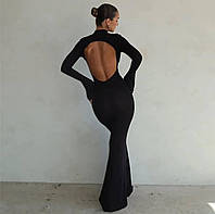 Платье женское миди с открытой спинкой джерси 42-44, 46-48 "MINIMAL" недорого от прямого поставщика