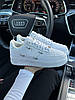 Жіночі кросівки Nike Air Force 1 LX Crome Swooshes All White Найк Аір Форс Свуш білі шкіра демісезон, фото 9