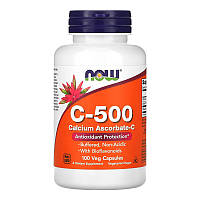 Кальций и витамин С NOW C-500 Calcium Ascorbate-C (100 капс)