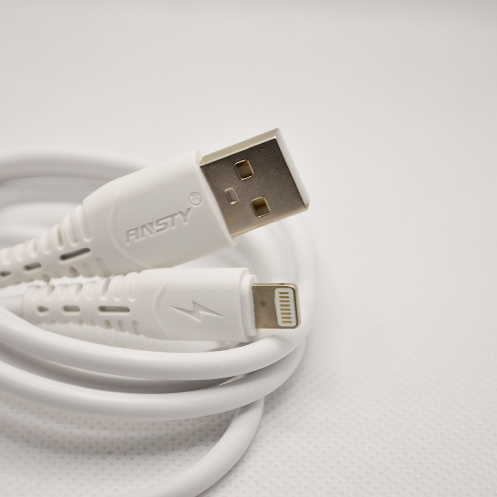 Кабель ANSTY AN-14-I Lightning 3.4A 1M White, фото 5