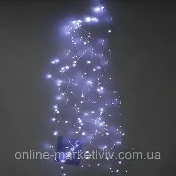 Гірлянда "Конський хвіст" від мережі, 3м, 510LED, Холодний білий / Світлодіодна гірлянда на ялинку