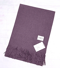 Теплий кашеміровий шарф палантин Саллі 180*65 см фіолетовий однотонний, фото 3