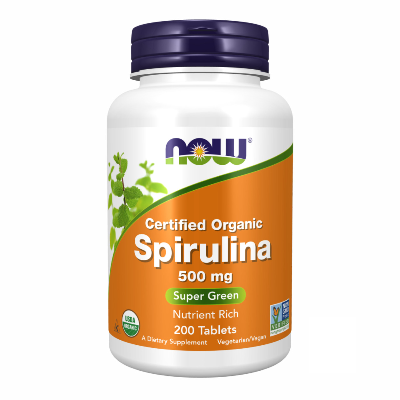 Spirulina 500 mg - 200 tabs, фото 1