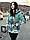 Жіноча гірськолижна утеплена синтетичнем пухом зимова куртка Just Play Green, фото 2
