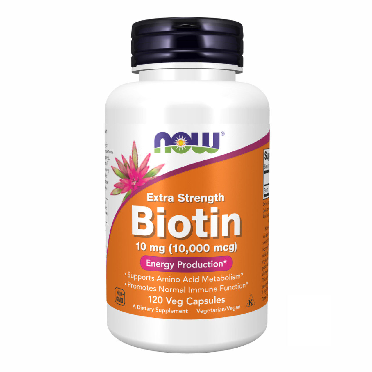 BIOTIN 10mg (10,000mcg) - 120 vcaps, фото 1